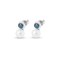 Rondure Pearl Memorial Ashes Earrings -Inscripture EW E 212 2 SSWG BLUE Ashes Earrings Ashes Jewellery 1000x1000 1