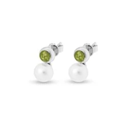 Rondure Pearl Memorial Ashes Earrings -Inscripture EW E 212 2 SSWG GREEN Ashes Earrings Ashes Jewellery 1000x1000 1