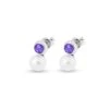 Rondure Pearl Memorial Ashes Earrings -Inscripture EW E 212 2 SSWG PURPLE Ashes Earrings Ashes Jewellery 1000x1000 1