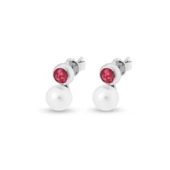 Rondure Pearl Memorial Ashes Earrings -Inscripture EW E 212 2 SSWG RED Ashes Earrings Ashes Jewellery 1000x1000 1