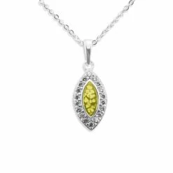 Marquise Memorial Ashes Necklace 17 Marquise Memorial Ashes Necklace -Inscripture EW P 107 Yellow Marquise Ashes Necklace Ashes Jewellery 1000x1000 1