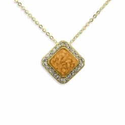 Bless Memorial Ashes Necklace -Inscripture EW P 109 Orange Gold Ashes Necklace Ashes Jewellery 1000x1000 1