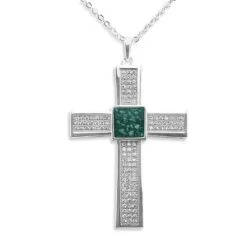 Mens Oversized Cross Memorial Ashes Pendant -Inscripture EW P 110 Aqua Ashes Pendant Ashes Jewellery 1000x1000 1