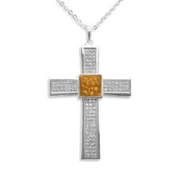 Mens Oversized Cross Memorial Ashes Pendant -Inscripture EW P 110 Orange Ashes Pendant Ashes Jewellery 1000x1000 1