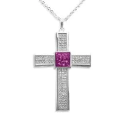 Mens Oversized Cross Memorial Ashes Pendant -Inscripture EW P 110 Pink Ashes Pendant Ashes Jewellery 1000x1000 1
