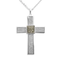 Mens Oversized Cross Memorial Ashes Pendant -Inscripture EW P 110 Transparent Ashes Pendant Ashes Jewellery 1000x1000 1