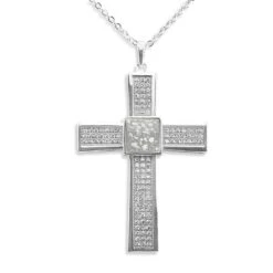 Mens Oversized Cross Memorial Ashes Pendant -Inscripture EW P 110 White Ashes Pendant Ashes Jewellery 1000x1000 1