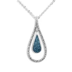 Teardrop Memorial Ashes Pendant -Inscripture EW P 111 Blue Ashes Pendant Ashes Jewellery 1000x1000 1
