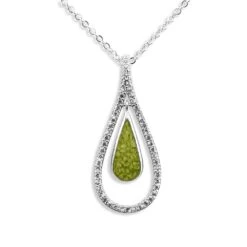Teardrop Memorial Ashes Pendant -Inscripture EW P 111 Green Ashes Pendant Ashes Jewellery 1000x1000 1