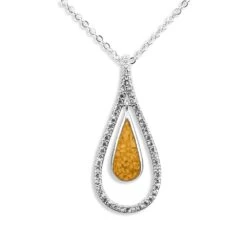 Teardrop Memorial Ashes Pendant -Inscripture EW P 111 Orange Ashes Pendant Ashes Jewellery 1000x1000 1