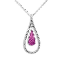Teardrop Memorial Ashes Pendant -Inscripture EW P 111 Pink Ashes Pendant Ashes Jewellery 1000x1000 1