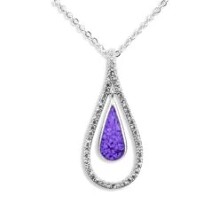 Teardrop Memorial Ashes Pendant -Inscripture EW P 111 Purple Ashes Pendant Ashes Jewellery 1000x1000 1