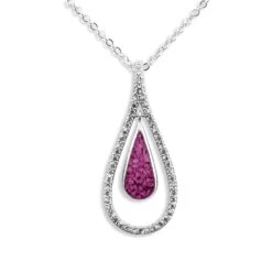 Teardrop Memorial Ashes Pendant -Inscripture EW P 111 Violet Ashes Pendant Ashes Jewellery 1000x1000 1
