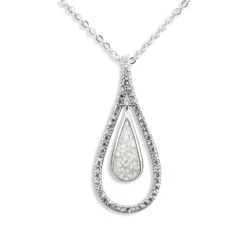 Teardrop Memorial Ashes Pendant -Inscripture EW P 111 White Ashes Pendant Ashes Jewellery 1000x1000 1