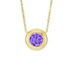 Rondure Memorial Ashes Necklace -Inscripture EW P 135 YG PURPLE Gold Ashes Necklace Ashes Jewellery 1000x1000 1