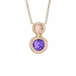 Rondure Drop Memorial Ashes Necklace -Inscripture EW P 137 RG PURPLE Rose Gold Ashes Necklace Ashes Jewellery 1000x1000 1