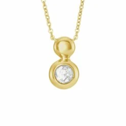 Rondure Drop Memorial Ashes Necklace -Inscripture EW P 137 YG WHITE Gold Ashes Necklace Ashes Jewellery 1000x1000 1