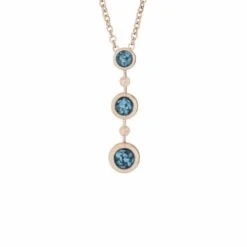 Rondure Triple Drop Memorial Ashes Necklace -Inscripture EW P 139 RG BLUE Rose Gold Ashes Necklace Ashes Jewellery 1000x1000 1