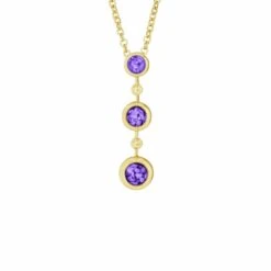 Rondure Triple Drop Memorial Ashes Necklace -Inscripture EW P 139 YG PURPLE Gold Ashes Necklace Ashes Jeweklery 1000x1000 1