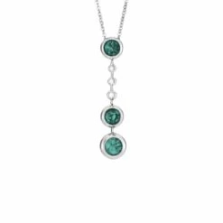 Ladies Rondure Triple Ball Drop Memorial Ashes Necklace -Inscripture EW P 140 SSWG AQUA Ashes Necklace Ashes Jewellery 1000x1000 1