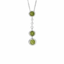 Ladies Rondure Triple Ball Drop Memorial Ashes Necklace -Inscripture EW P 140 SSWG GREEN Ashes Necklace Ashes Jewellery 1000x1000 1