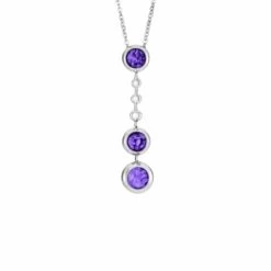 Ladies Rondure Triple Ball Drop Memorial Ashes Necklace