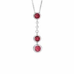 Ladies Rondure Triple Ball Drop Memorial Ashes Necklace -Inscripture EW P 140 SSWG RED Ashes Necklace Ashes Jewellery 1000x1000 1