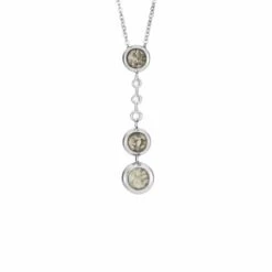 Ladies Rondure Triple Ball Drop Memorial Ashes Necklace -Inscripture EW P 140 SSWG TRANSPARENT Ashes Necklace Ashes Jewellery 1000x1000 1