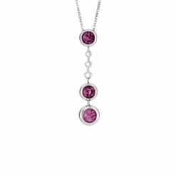 Ladies Rondure Triple Ball Drop Memorial Ashes Necklace -Inscripture EW P 140 SSWG VIOLET Ashes Necklace Ashes Jewellery 1000x1000 1