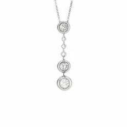 Ladies Rondure Triple Ball Drop Memorial Ashes Necklace -Inscripture EW P 140 SSWG WHITE Ashes Necklace Ashes Jewellery 1000x1000 1