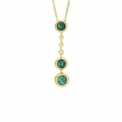 Ladies Rondure Triple Ball Drop Memorial Ashes Necklace -Inscripture EW P 140 YG AQUA Gold Ashes Necklace Ashes Jewellery 1000x1000 1