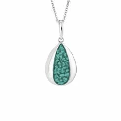 Rondure Teardrop Memorial Ashes Necklace -Inscripture EW P 141 SSWG AQUA Ashes Necklace Ashes Jewellery 1000x1000 1