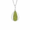 Rondure Teardrop Memorial Ashes Necklace -Inscripture EW P 141 SSWG GREEN Gold Ashes Necklace Ashes Jewellery 1000x1000 1