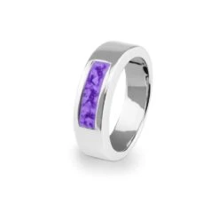 Unisex Pure Memorial Ashes Ring -Inscripture EW R 314 PURPLE Ashes Ring Ashes Jewellery 1000x1000 1