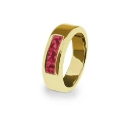 Unisex Pure Memorial Ashes Ring -Inscripture EW R 314 Red Ashes Ring GoldAshes Jewellery 1000x1000 1