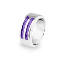 Mens Traditional Memorial Ashes Ring -Inscripture EW R 315 PURPLE Ashes Ring Ashes Jewellery 1000x1000 1