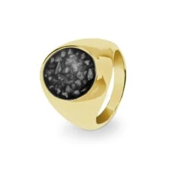 Mens Signet Memorial Ashes Ring -Inscripture EW R 316 Black Gold Ashes Ring Ashes Jewellery 1 1000x1000 1