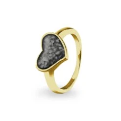 Oversized Heart Memorial Ashes Ring -Inscripture EW R 327 Black Gold Ashes Ring Ashes Jewellery 1000x1000 1