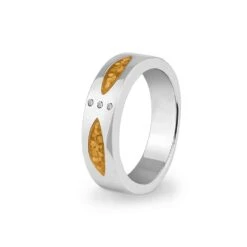Unisex Three Together Memorial Ashes Ring -Inscripture EW R 335 Orange Ashes Ring Ashes Jewellery 1000x1000 1