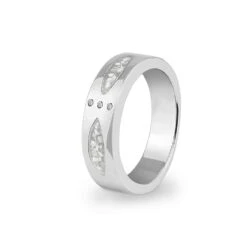 Unisex Three Together Memorial Ashes Ring -Inscripture EW R 335 White Ashes Ring Ashes Jewellery 1000x1000 1