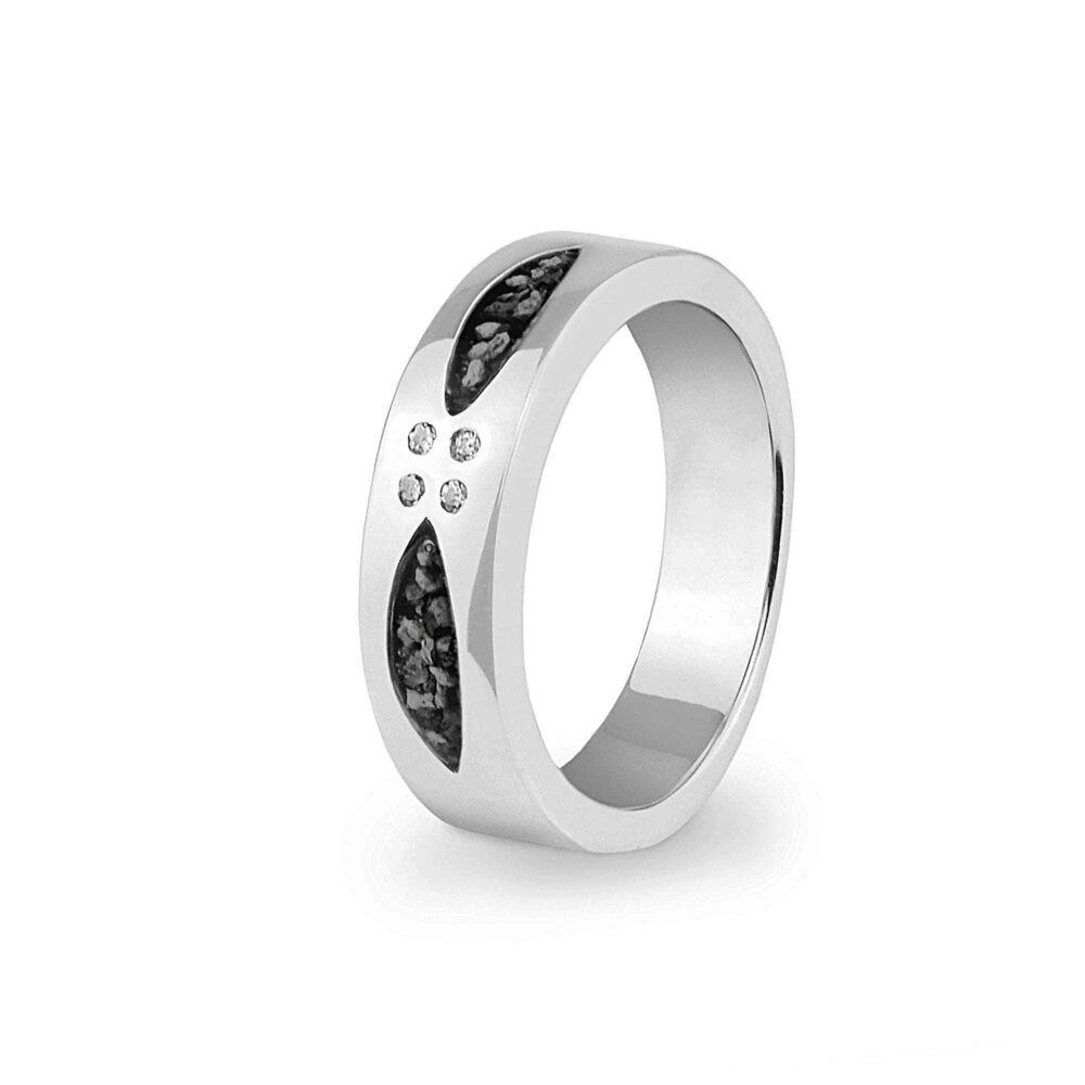 Unisex Four Together Memorial Ashes Ring 14 Unisex Four Together Memorial Ashes Ring - Image 12