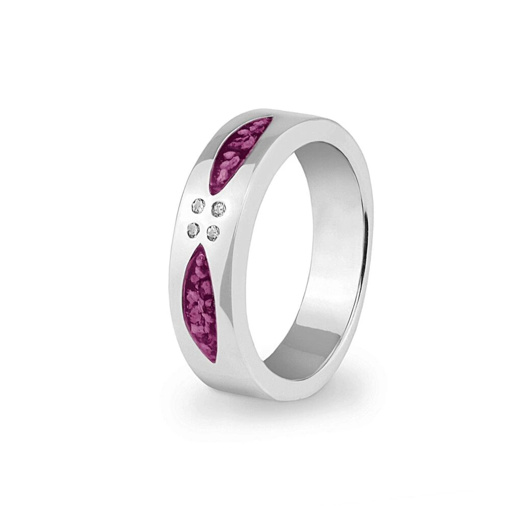 Unisex Four Together Memorial Ashes Ring 6 Unisex Four Together Memorial Ashes Ring - Image 4