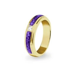 Unisex Remembrance Memorial Ashes Ring -Inscripture EW R 337 Purple Gold Ashes Ring Ashes Jewellery 1000x1000 1