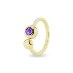 Rondure Array And Sphere Memorial Ashes Ring -Inscripture EW R 358 YG PURPLE Gold Ashes Ring Ashes Jewellery 1000x1000 1