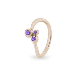 Rondure Array Triple Memorial Ashes Ring -Inscripture EW R 359 RG PURPLE Rose Gold Ashes Ring Ashes Jewellery 1000x1000 1