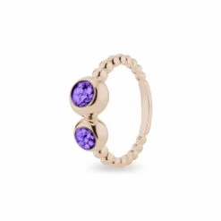 Rondure Double Array Bubble Band Memorial Ashes Ring -Inscripture EW R 361 RG PURPLE Rose Gold Ashes Ring Ashes Jewellery 1000x1000 1