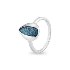 Rondure Teardrop Memorial Ashes Ring -Inscripture EW R 362 SSWG BLUE Ashes Ring Ashes Jewellery 1000x1000 1