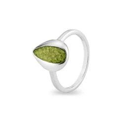 Rondure Teardrop Memorial Ashes Ring -Inscripture EW R 362 SSWG GREEN Ashes Ring Ashes Jewellery 1000x1000 1