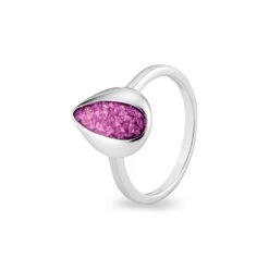 Rondure Teardrop Memorial Ashes Ring -Inscripture EW R 362 SSWG PINK Ashes Ring Ashes Jewellery 1000x1000 1