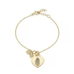 Gold Leaf Duo Fingerprint Bracelet